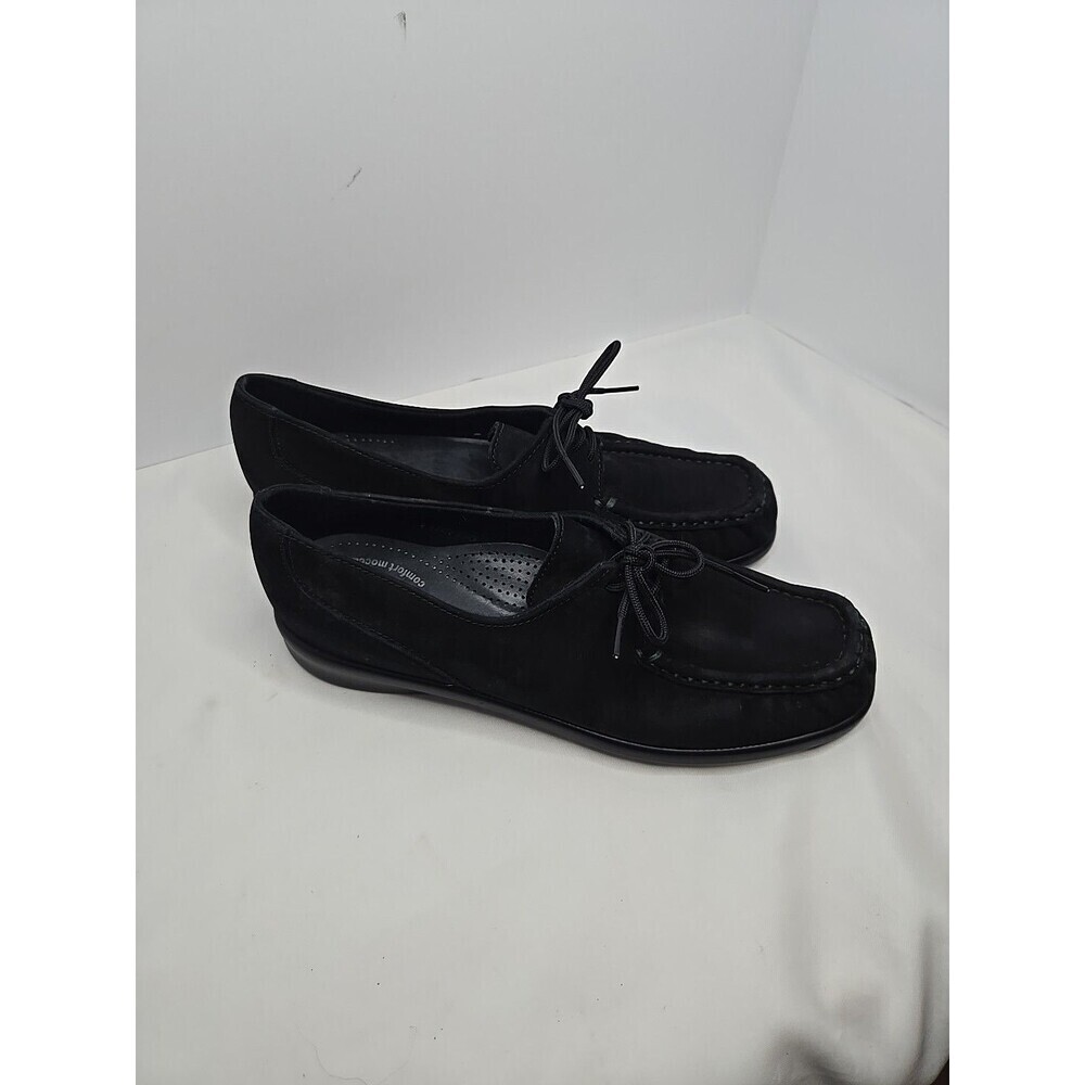 SAS Petra Walking Shoes Sneakers Womens Size 7 N Black Leather Casual Lace Up